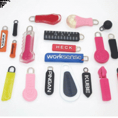Environment-friendly zipper puller for cases and bags, soft adhesive puller for clothing, customized logo logo zip puller