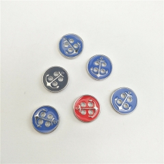 Factory Manufacturing Nickel Free Four Hole epoxy anchor Alloy sewing Button