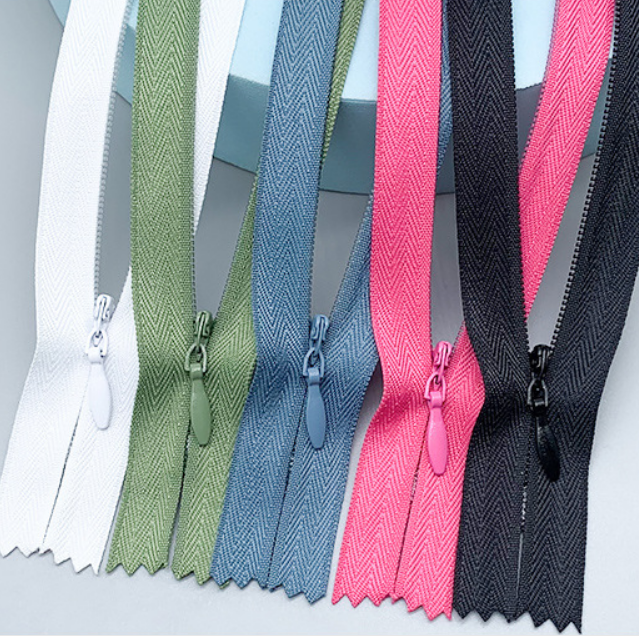 Wholesale Fashion Women #3 Nylon Plastic zipper Lace Tape Invisible Zipper