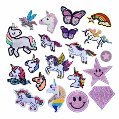 Custom Style Cute Charming Unicorn Embroidery Label Clothing Accessories Patches
