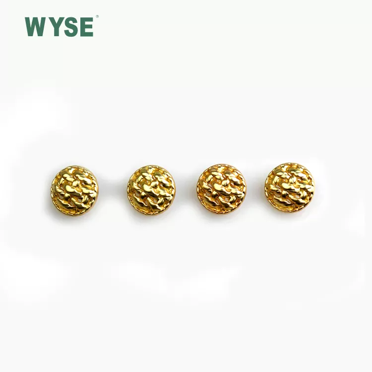 WYSE Bulk Custom Embossed Rope Buttons Shank Button Garment Jeans DIY Bags Overcoat Overcoat garment Accessories Metal Round