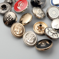 WYSE 2023 New 4 Parts Snap Fastener High Quality Custom Metal Press Stud Snaps Sprint Buttons Overcoat Snap Button