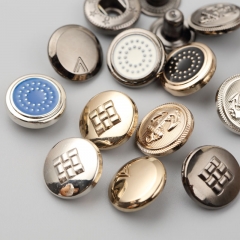 WYSE 2023 New 4 Parts Snap Fastener High Quality Custom Metal Press Stud Snaps Sprint Buttons Overcoat Snap Button