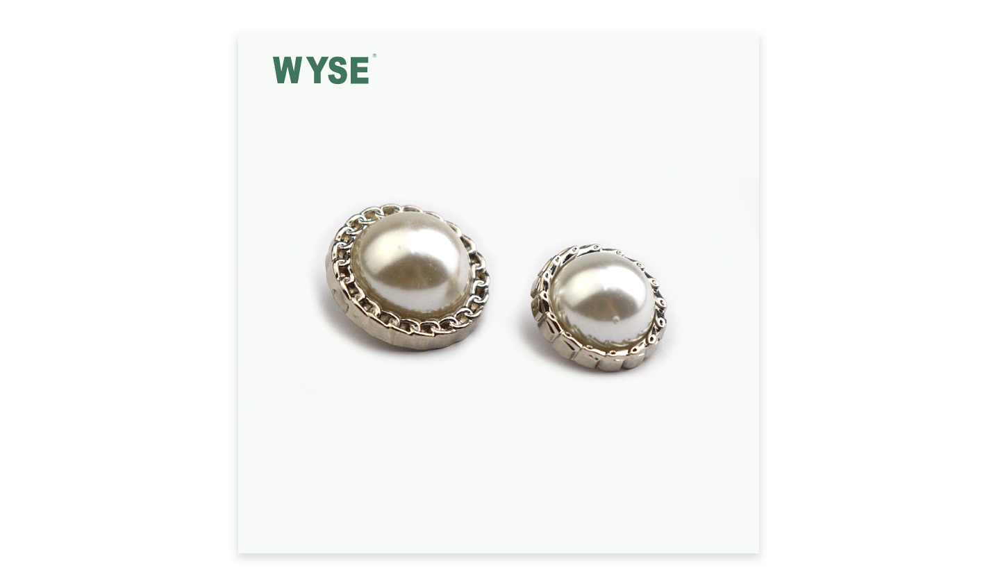 Pearl sewing alloy shank button