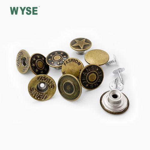 Brass movable jeans button
