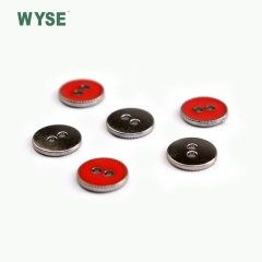 Two hole enamel alloy button