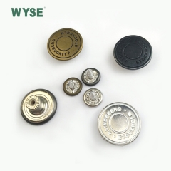 ALloy embossed logo movable jean button