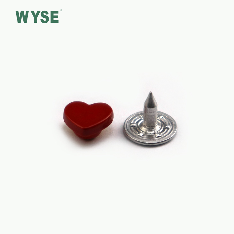 Alloy design heart shape rivets
