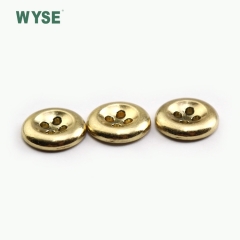 Custom metal cheap fashion gold color alloy sewing four holes button
