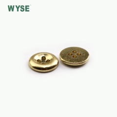 Custom metal cheap fashion gold color alloy sewing four holes button