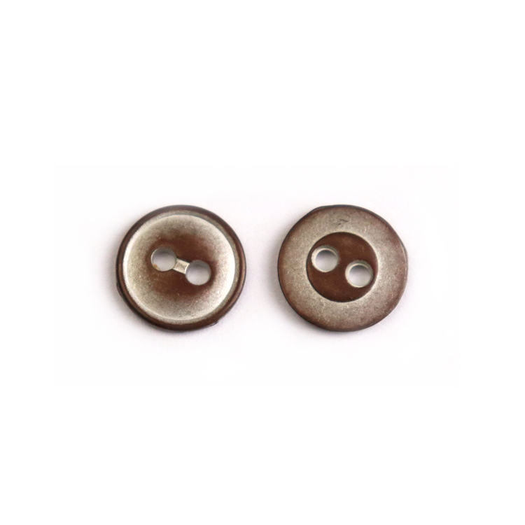 Fancy custom copper tin alloy two holes sewing button