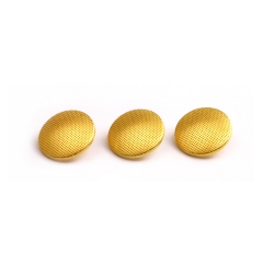 Decorative plaid pattern alloy gold shank button