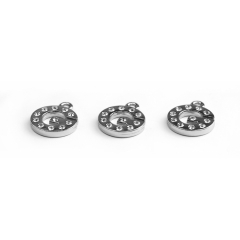 Fancy zinc alloy diamond stones "G" shape plate