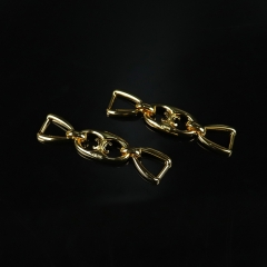 New style Shiny gold metal shoe chain buckle decorative accessories for shoes