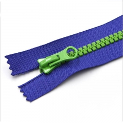 Resin zippers in solid color splicing color sport casual coat zippers wholesale resin zippers