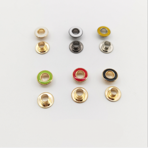 Wholesale Fancy high-quality variety custom Paint print logo Combined plane Metal brass eyelet grommet for garments shoes bags