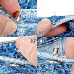 2021 Fashion Amazon Hot Selling High Quality Easy Fix Adjustable Nail Free Jeans Button For Clothes Detachable