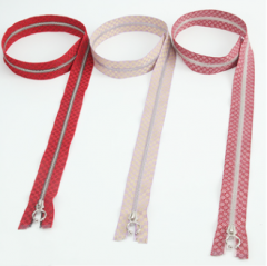 Factory Wholesale Fashion Multi-color Unique Pattern Metal Self-locking Zipper for Garment Accessories