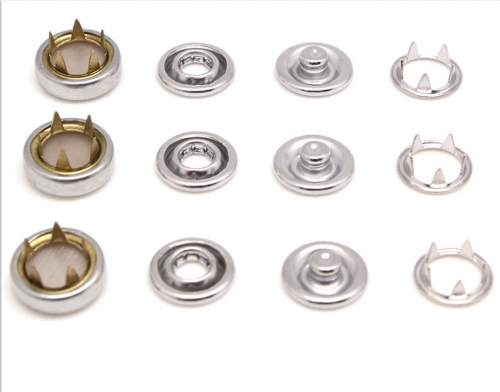 wholesale brass snap15mm+444# custom design brass engrave logo ring prong snap button for garment accessories