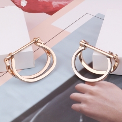 Women Hebillas Metalica Custom Belt Metal Buckle Logo Adjustable Double D-ring Strap Collar Garment Belt Buckle