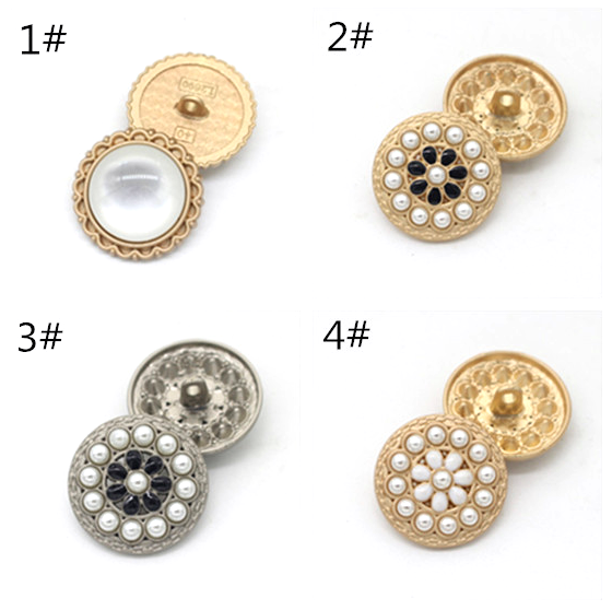 WYSE Wholesale Custom Botones New Fashion Trend Zinc Alloy Gold Sewing Women Suit Gold Flat Shank Metal Button For Coats
