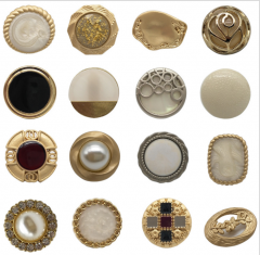 2021 fashion shape alloy sweing button for womens woolen coat decorative buttons