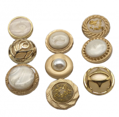2021 fashion shape alloy sweing button for womens woolen coat decorative buttons