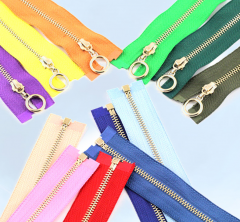 #3 Customization Wholesale Metal Zipper Open-end New Style Puller Brass Aluminum Zipper for Clothing Manufacturing