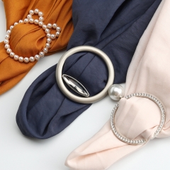 Custom Wholesale Fashion Decorative Rhinestone Pearl Crystal Buckle Metal Belt Buckle For Garment Bag