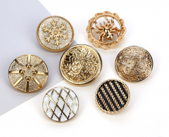 WYSE factory Customized Pearl Sewing alloy Shank Buttons for Shirt Coat Garment Clothes fashion coat