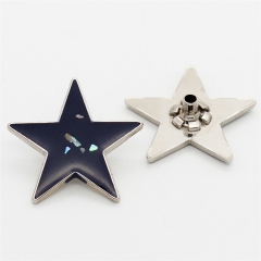 Manufacturer new design star shape spring snap button high end jewelry woman snap button for overcoat colorful alloy snap button