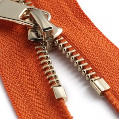 Custom #3#5 metal zipper Y teeth open-end metal zipper high- quality metal zipper for garment luggage