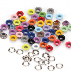 Factoty Custom wholesale Lead Free Nickle Free pass salt test 6mm Brass printed colorful Eyelets for Clothing Bags swim trunks