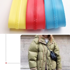 WYSE factory wholesale 3# waterproof zipper colorful nylon customized waterproof zipper for outdoor jacket clothing
