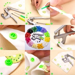 T5 Resin Plastic Snap Button Combined Button Pliers Press DIY Baby Cloth Sweater Bags Button Press Machine Sewing Tool