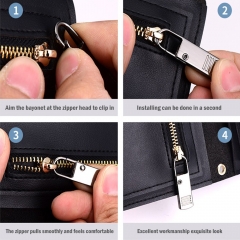 Fashion Metal Zipper Zipper Repair Kits Zipper Pull For Zipper Slider Sewing Diy Craft Sewing Kits Metal Zip