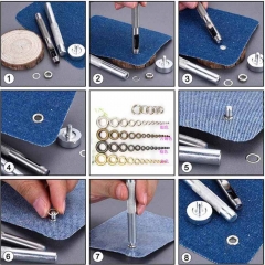 Metal Eyelets Buttonholes Buckle Hole For DIY Leathercraft Scrapbooking Shoes Belt Cap Bag Tags Clothes