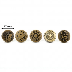 Metal Jeans Buttons Removable Waist Free Nail Twist Sewing Button Handmade DIY Denim Coat Clothing Sew Accessories