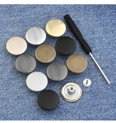 Jeans Removable Buttons for Clothing Metal Snaps for Clothes DIY Pants Waist Adjustment Nail-free Buttons Screw Buttons