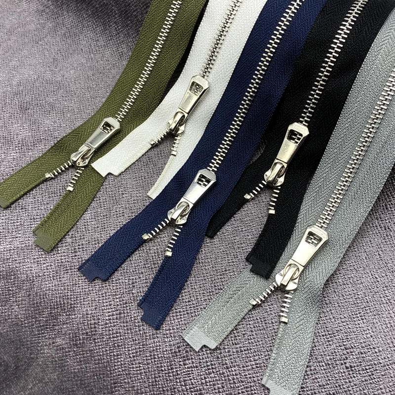 35/45/55/65/75/85cm 5# Colorful High Quality Open-end Auto Lock Gold Metal Zipper DIY Handcraft For Clothing Bags Garment Shoes