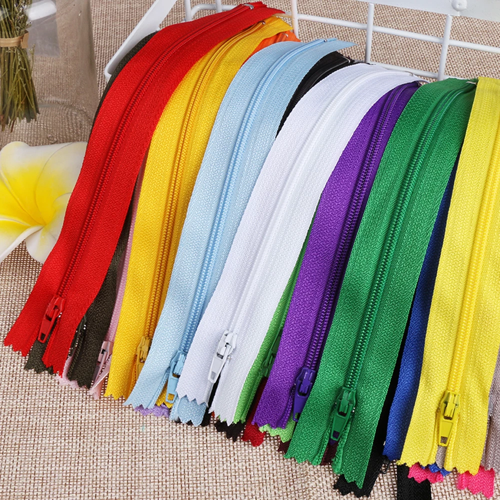 20cm Colorful Nylon Coil Zippers Tailor for Trousers Clothing Close-End Garment Bags DIY Crafts For Home Sewing Supplies
