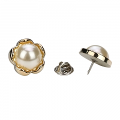 Fashion Hot Sale Diamond Metal Shank Crystal Apply to Sewing Clothing Decoration Pearl Rhinestone Shank Button