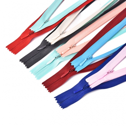 Candy Color Fabric Edge Nylon Invisible Zipper Clothing Zipper Toy Pillow Invisible Zipper Wholesale