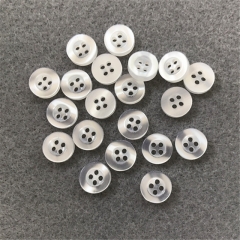 Factory Cheap Wholesale Resin Pearlescent Wide Edge Buttons For School Uniform Shirts Ripple Buttons