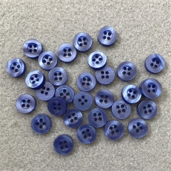 Factory Cheap Wholesale Resin Pearlescent Wide Edge Buttons For School Uniform Shirts Ripple Buttons