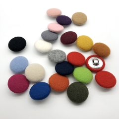 Customized Wholesale fashion decorative fabric covered brass shank button for coat