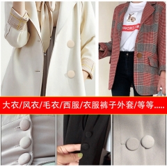 Customized Wholesale fashion decorative fabric covered brass shank button for coat