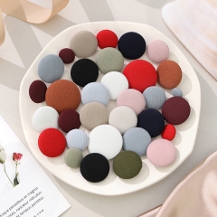 ashion decorative customized wholesale round various Clothes buttonsovered brass shank button for coat