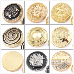 Custom Metal Buttons High-end Suit Trench Coat Vintage Golden Round Coat Decorative Button Accessories