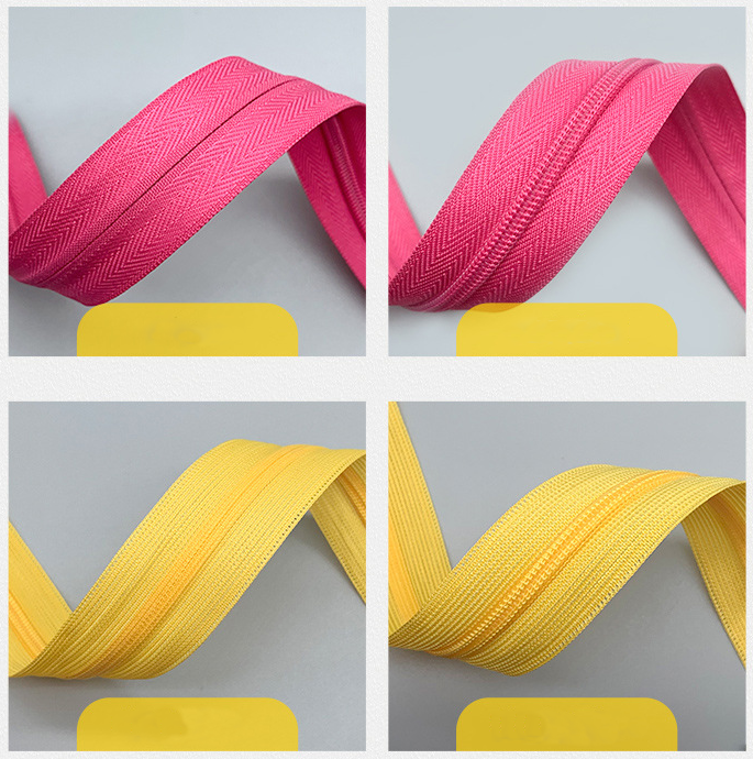 Custom Cremallera Zip Tape Plastic Colorful Nylon Coil Invisible Zipper For Clothes Lace Skirts Bedding Handbags Pillowcases